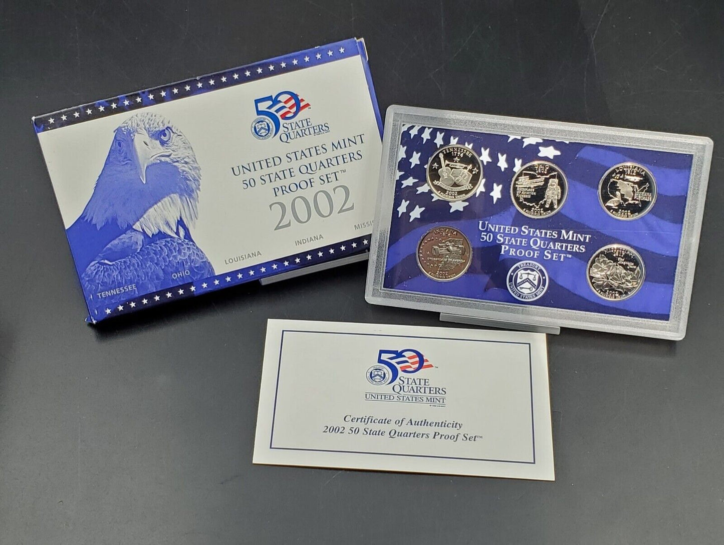 1999 - 2009 U.S. Mint Proof State Quarters 11 Sets w/ COAs CLAD - Free Ship USA