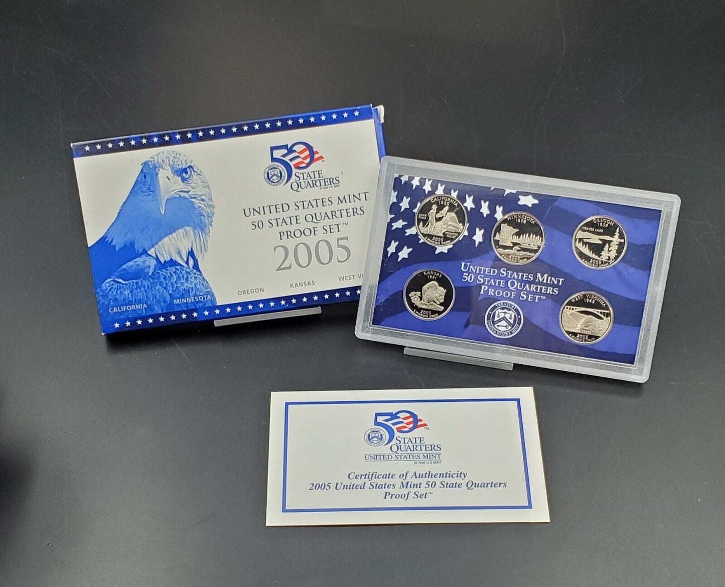 1999 - 2009 U.S. Mint Proof State Quarters 11 Sets w/ COAs CLAD - Free Ship USA