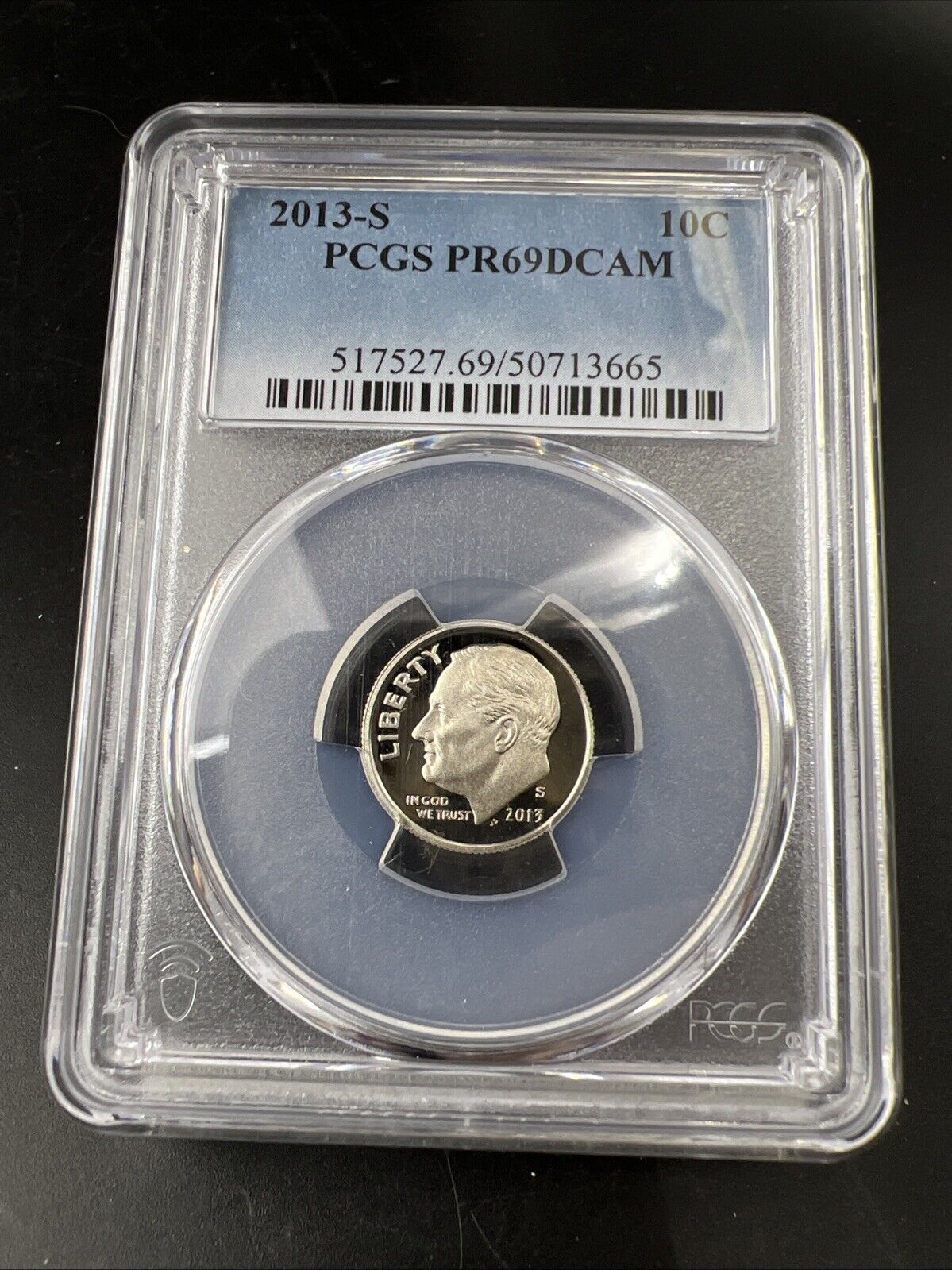 2013 S 10c Roosevelt Clad Dime Coin PCGS PR69 DCAM Proof