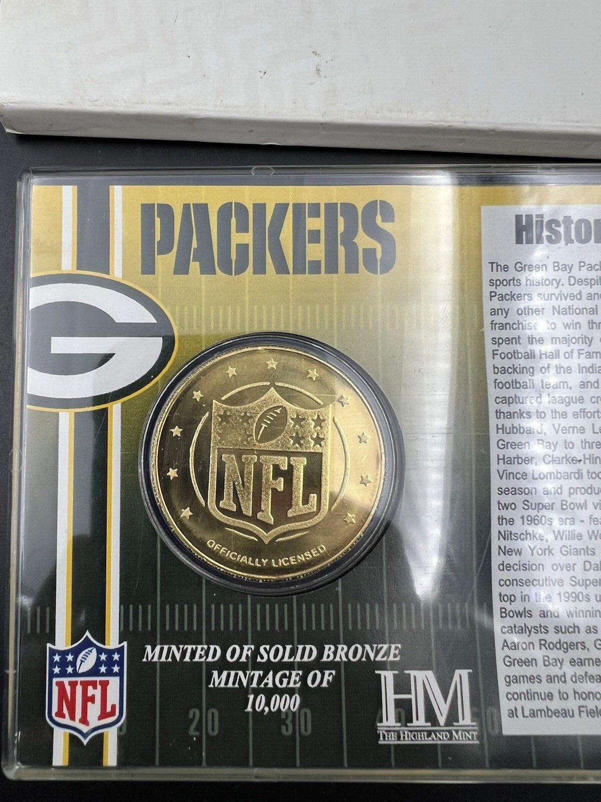 Green Bay Packers 1921 Inaugural Season Bronze Medal NFL Licensed Coin