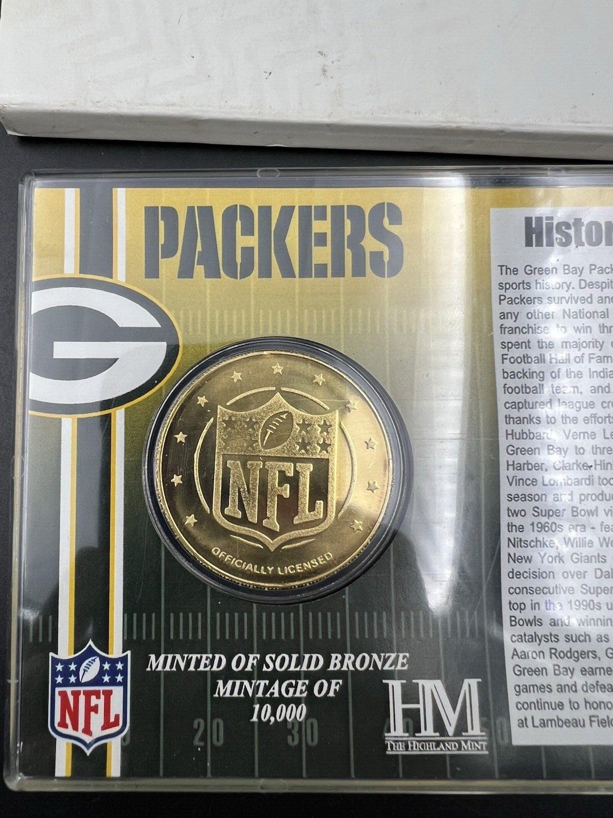 Green Bay Packers 1921 Inaugural Season Bronze Medal NFL Licensed Coin