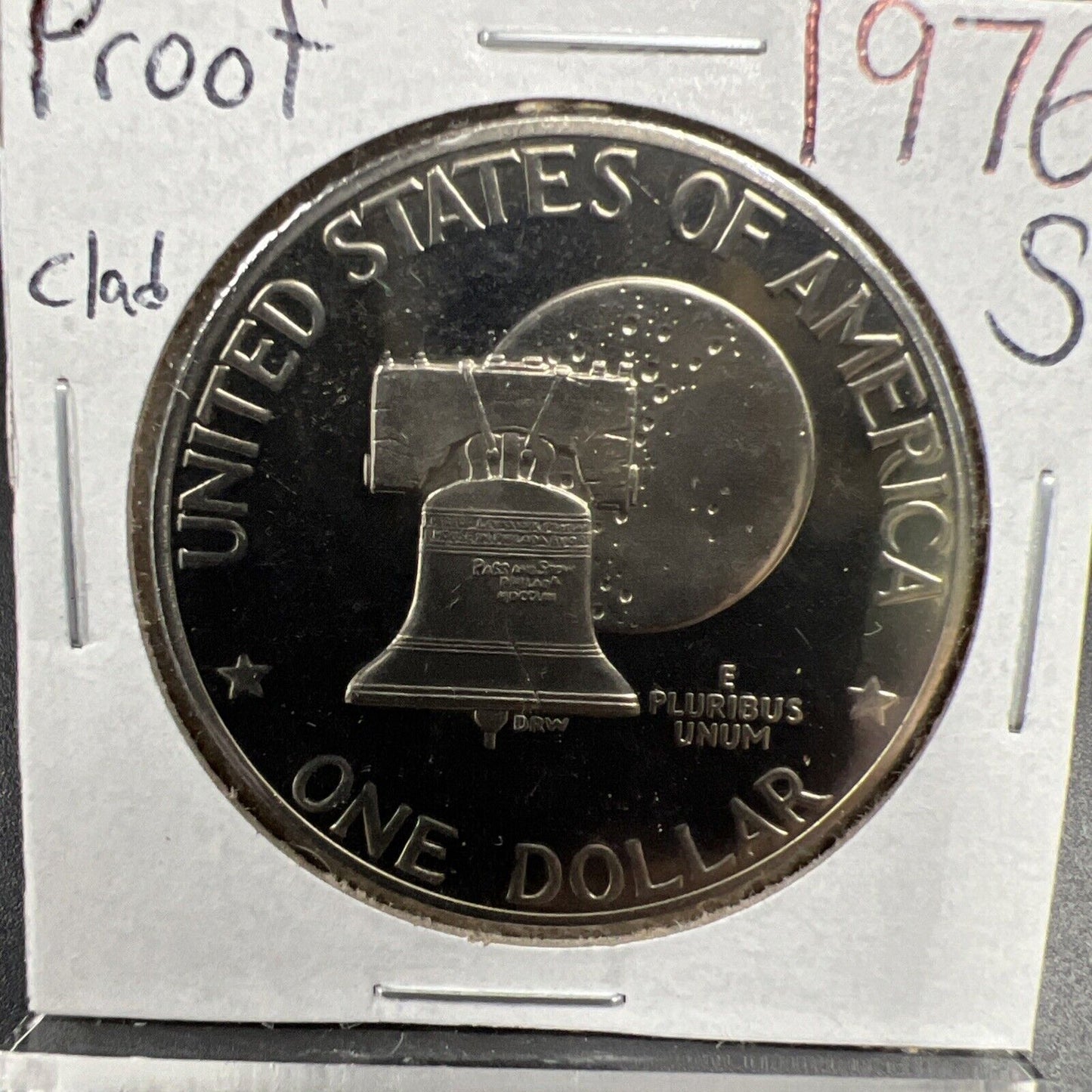 1976 S $1 Eisenhower Brown Ike CLAD DCAM Gem Proof