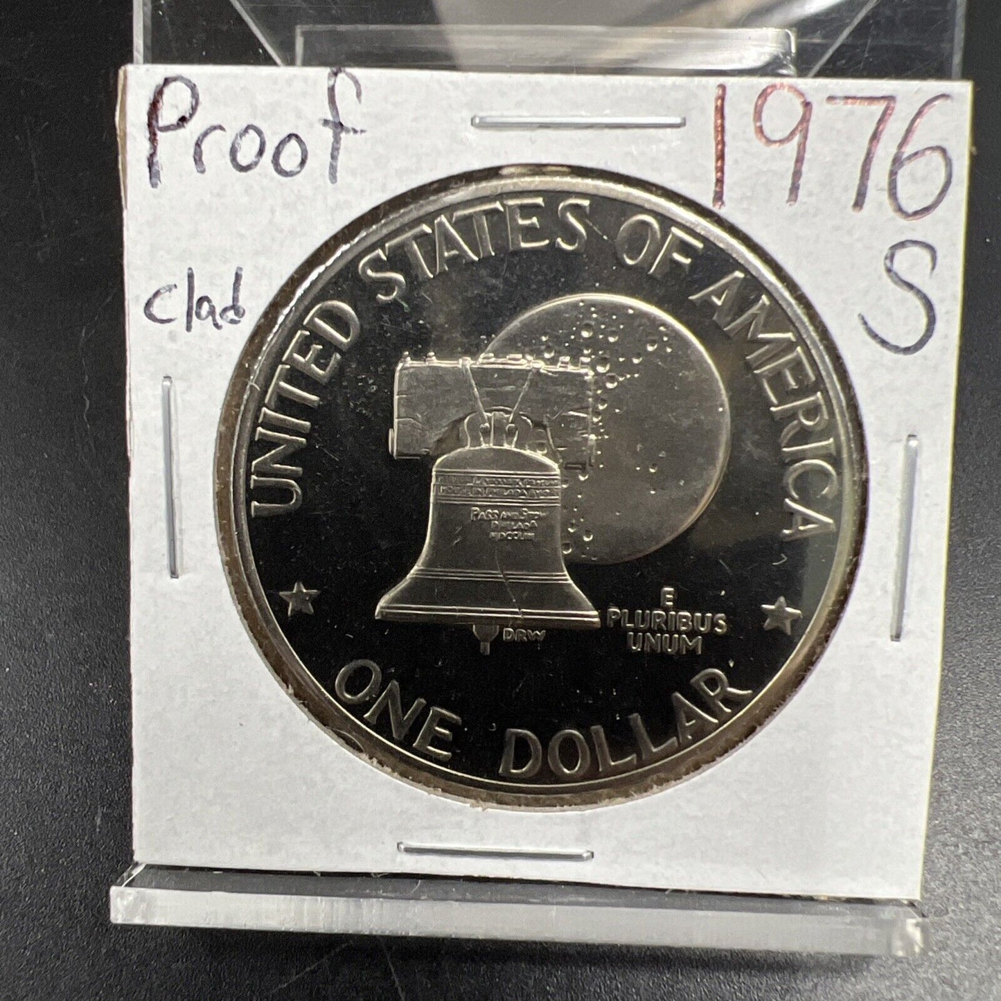 1976 S $1 Eisenhower Brown Ike CLAD DCAM Gem Proof