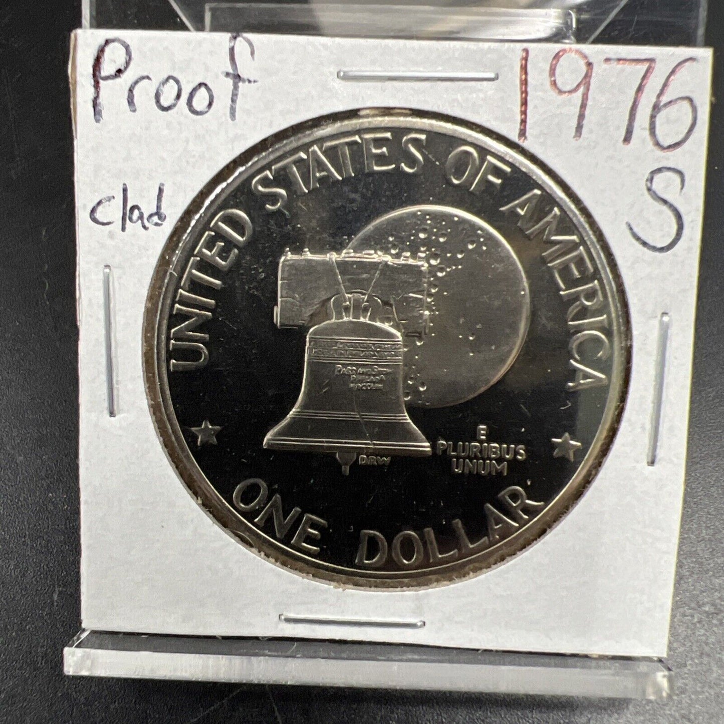 1976 S $1 Eisenhower Brown Ike CLAD DCAM Gem Proof