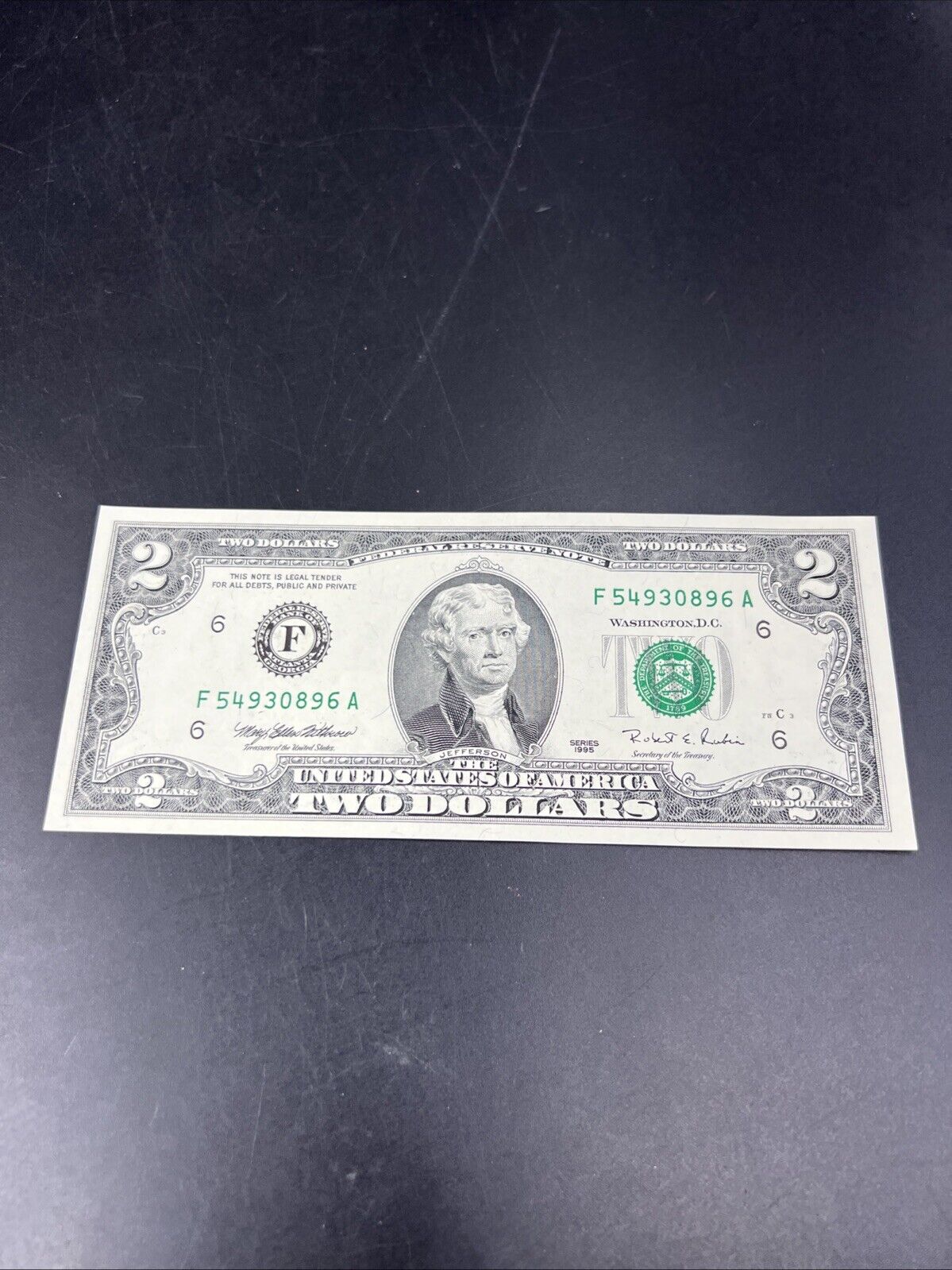 1995 $2 FRN Federal Reserve Note Atlanta District Choice Uncirculated