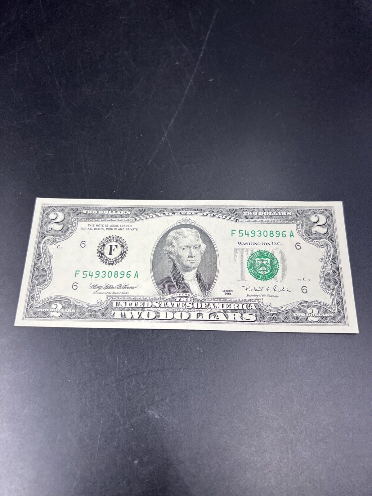 1995 $2 FRN Federal Reserve Note Atlanta District Choice Uncirculated