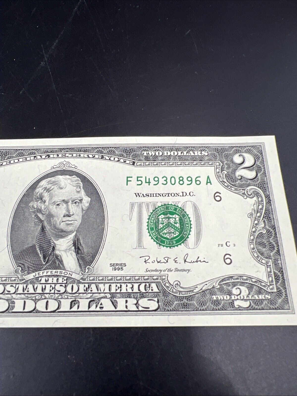 1995 $2 FRN Federal Reserve Note Atlanta District Choice Uncirculated