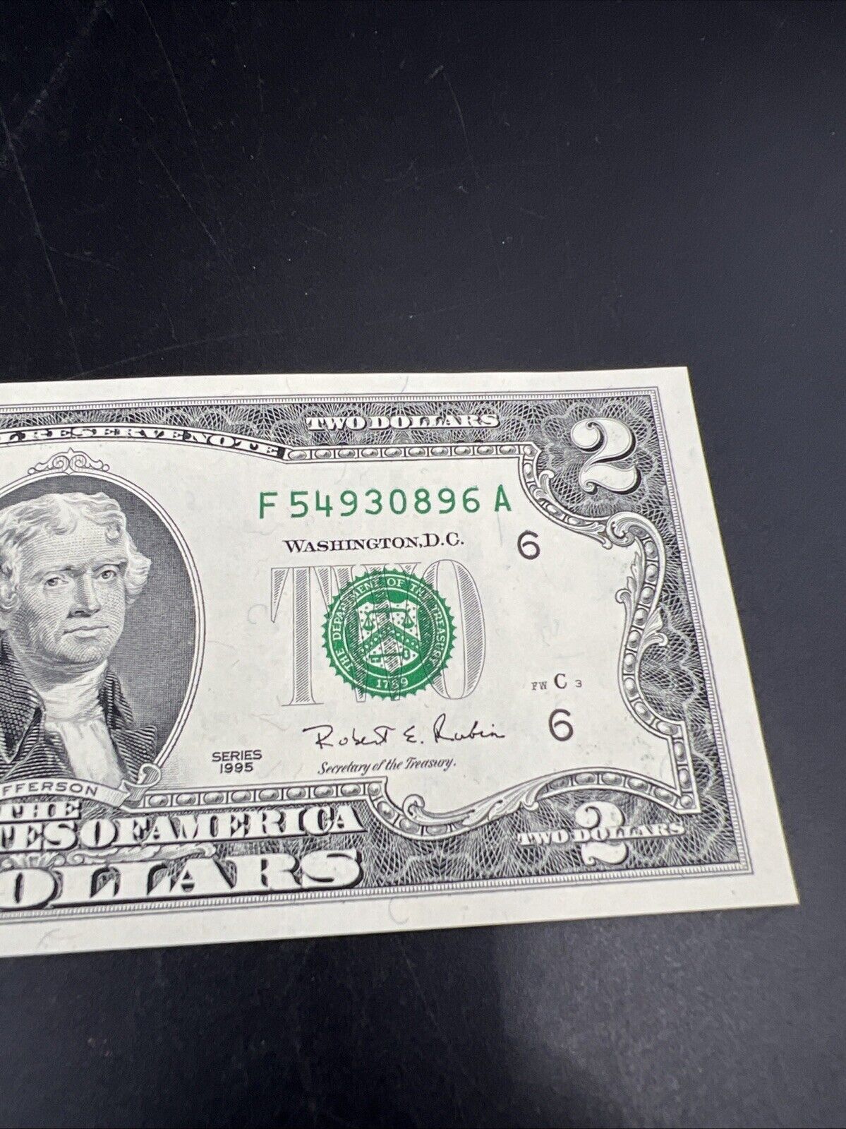 1995 $2 FRN Federal Reserve Note Atlanta District Choice Uncirculated
