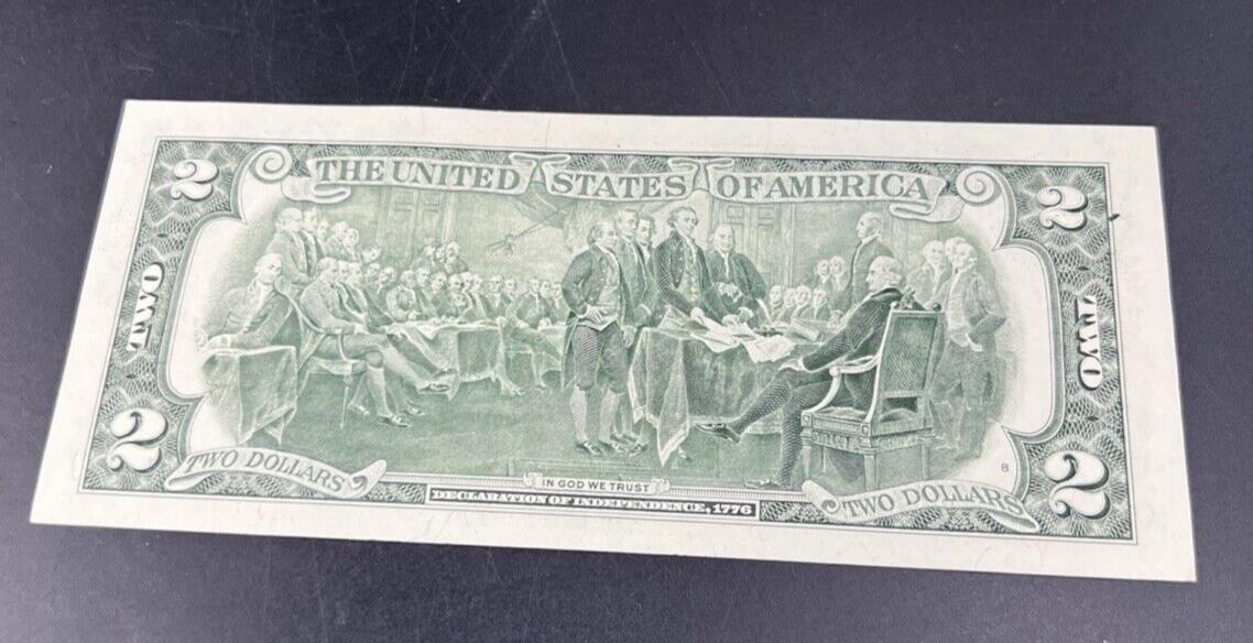 1995 $2 FRN Federal Reserve Note Neat Serial # UNC #78000814