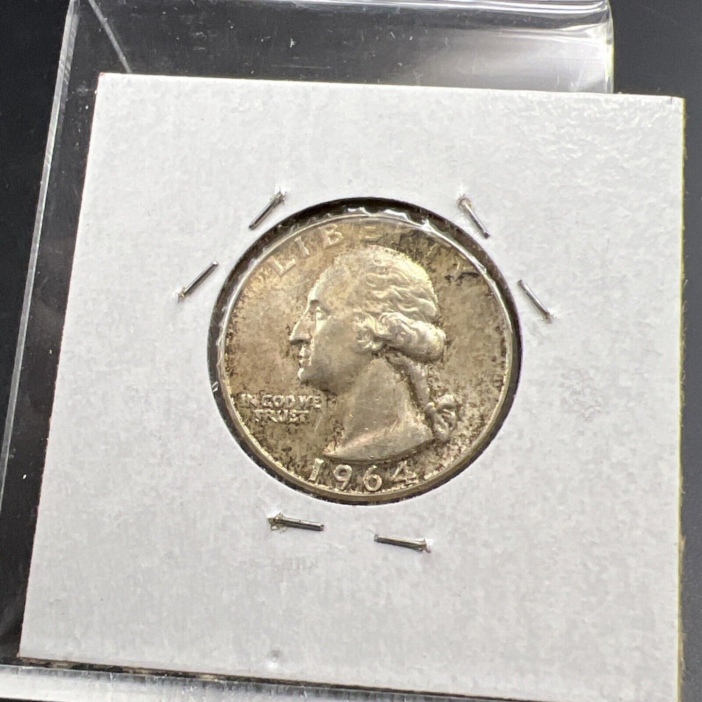 1964 25c Washington Silver Quarter Choice CH AU Neat Toning Toner SKU#G2025