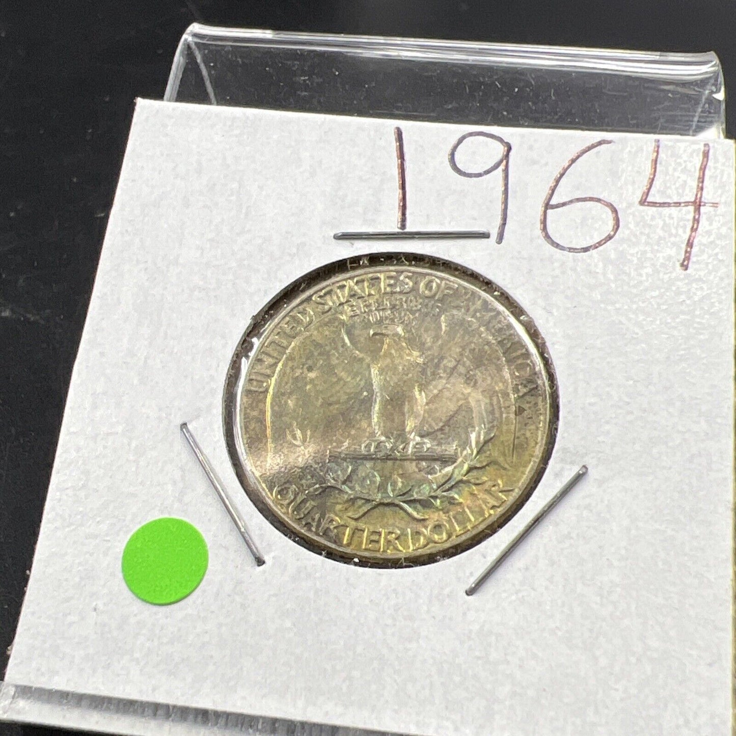 1964 25c Washington Silver Quarter Choice CH AU Neat Toning Toner SKU#G2025