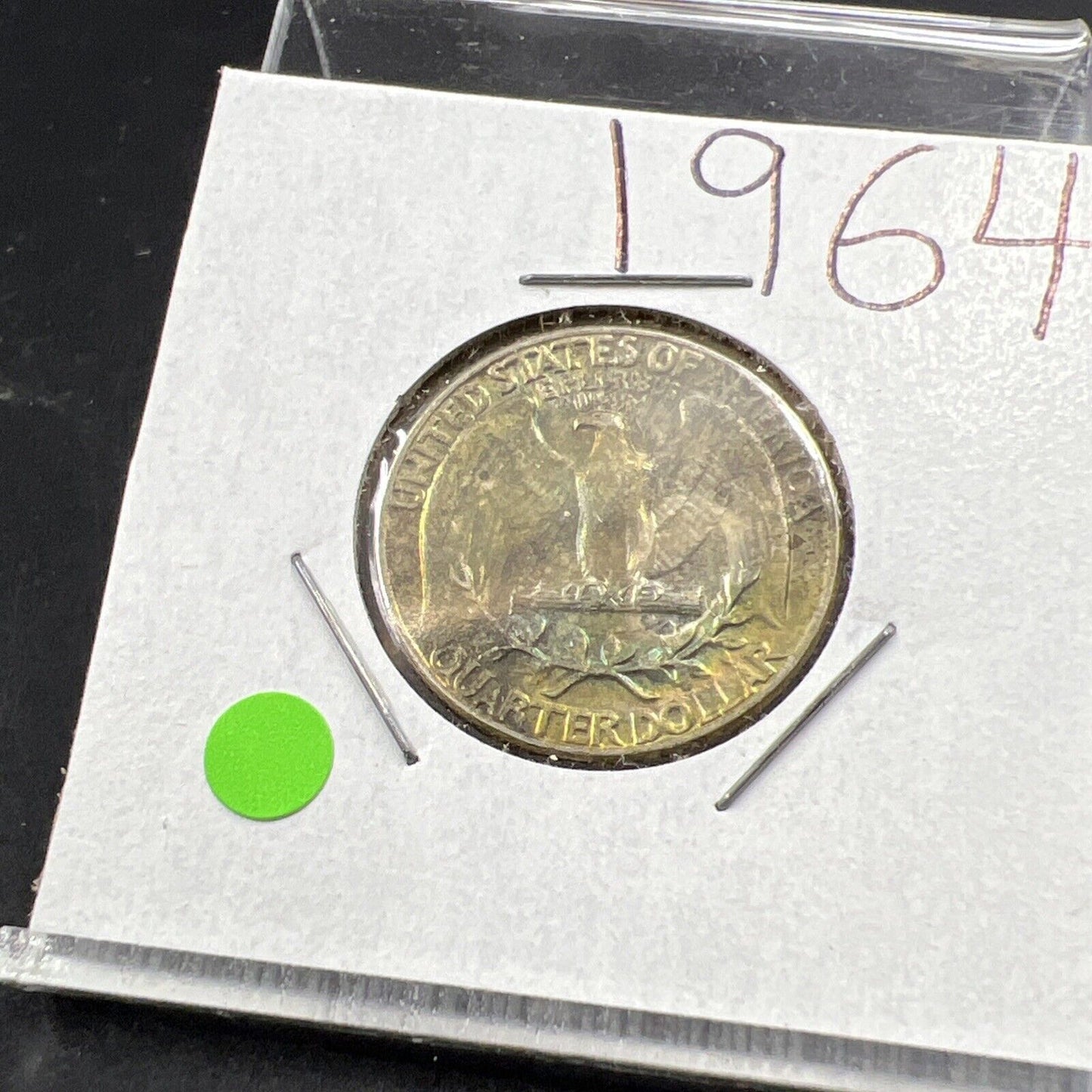 1964 25c Washington Silver Quarter Choice CH AU Neat Toning Toner SKU#G2025