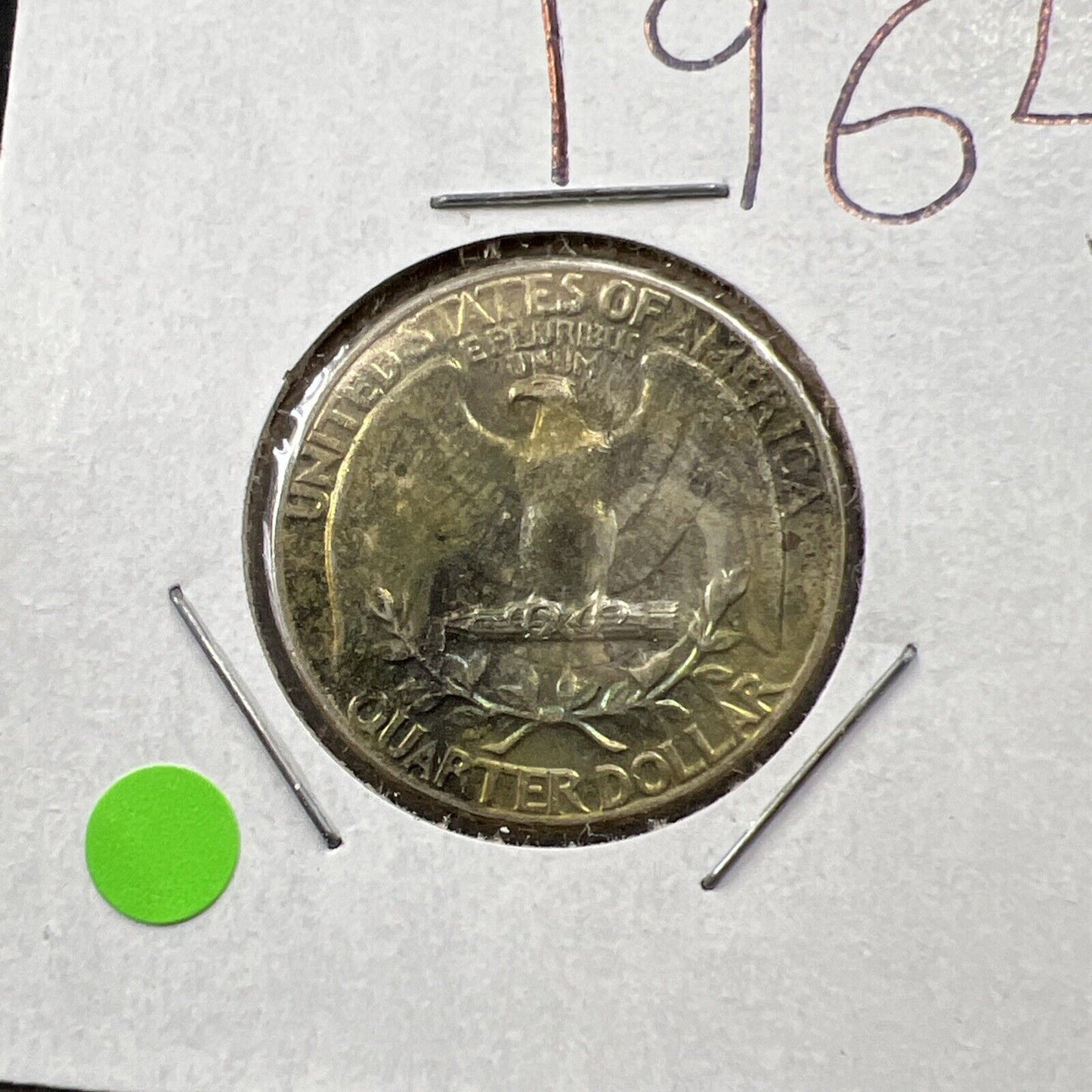 1964 25c Washington Silver Quarter Choice CH AU Neat Toning Toner SKU#G2025
