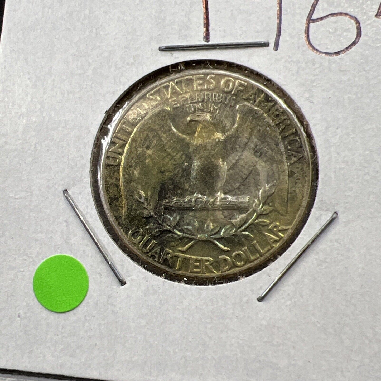 1964 25c Washington Silver Quarter Choice CH AU Neat Toning Toner SKU#G2025