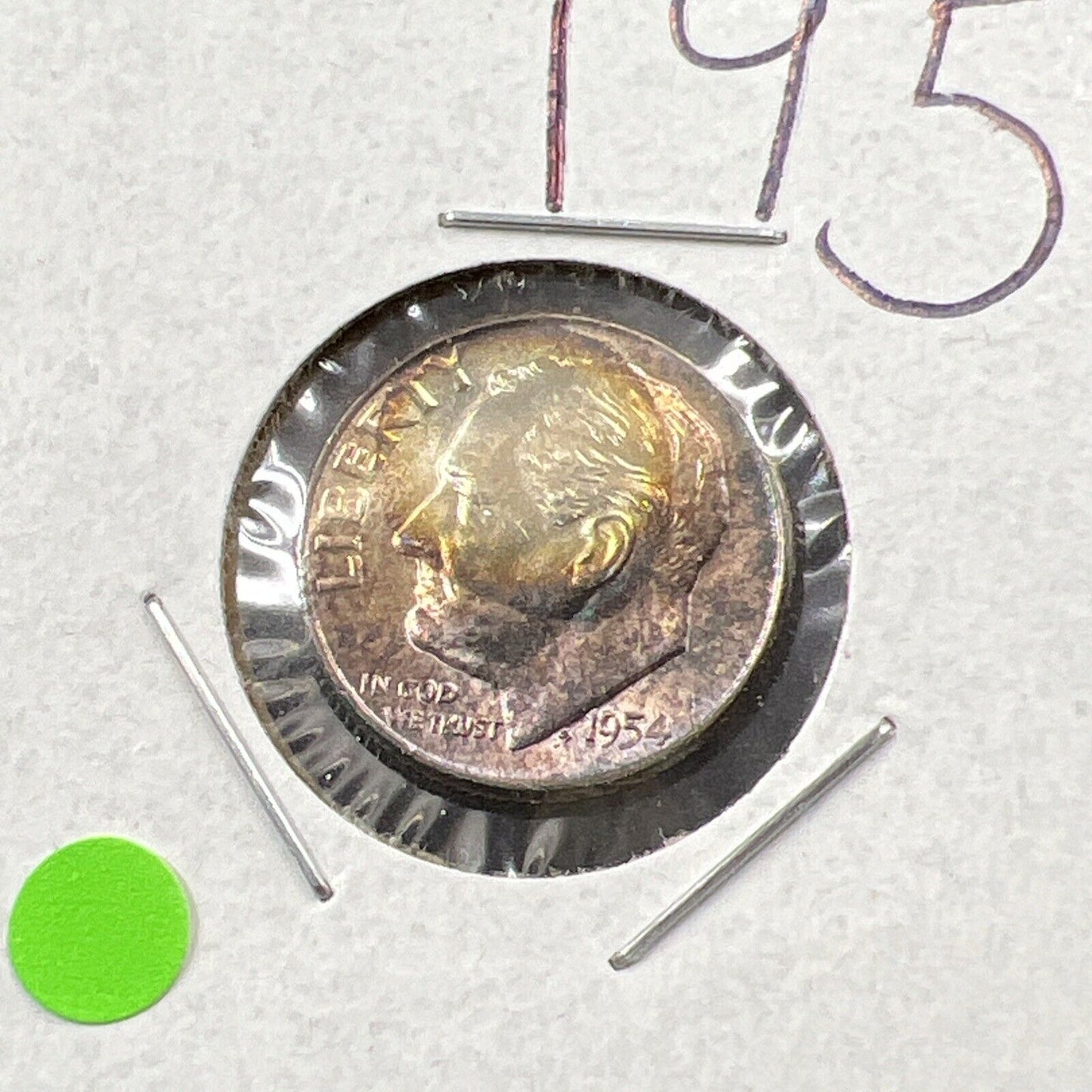 1957 P 10c Roosevelt Silver Dime Choice BU UNC PQ Nice Toning Toner SKU#G2025