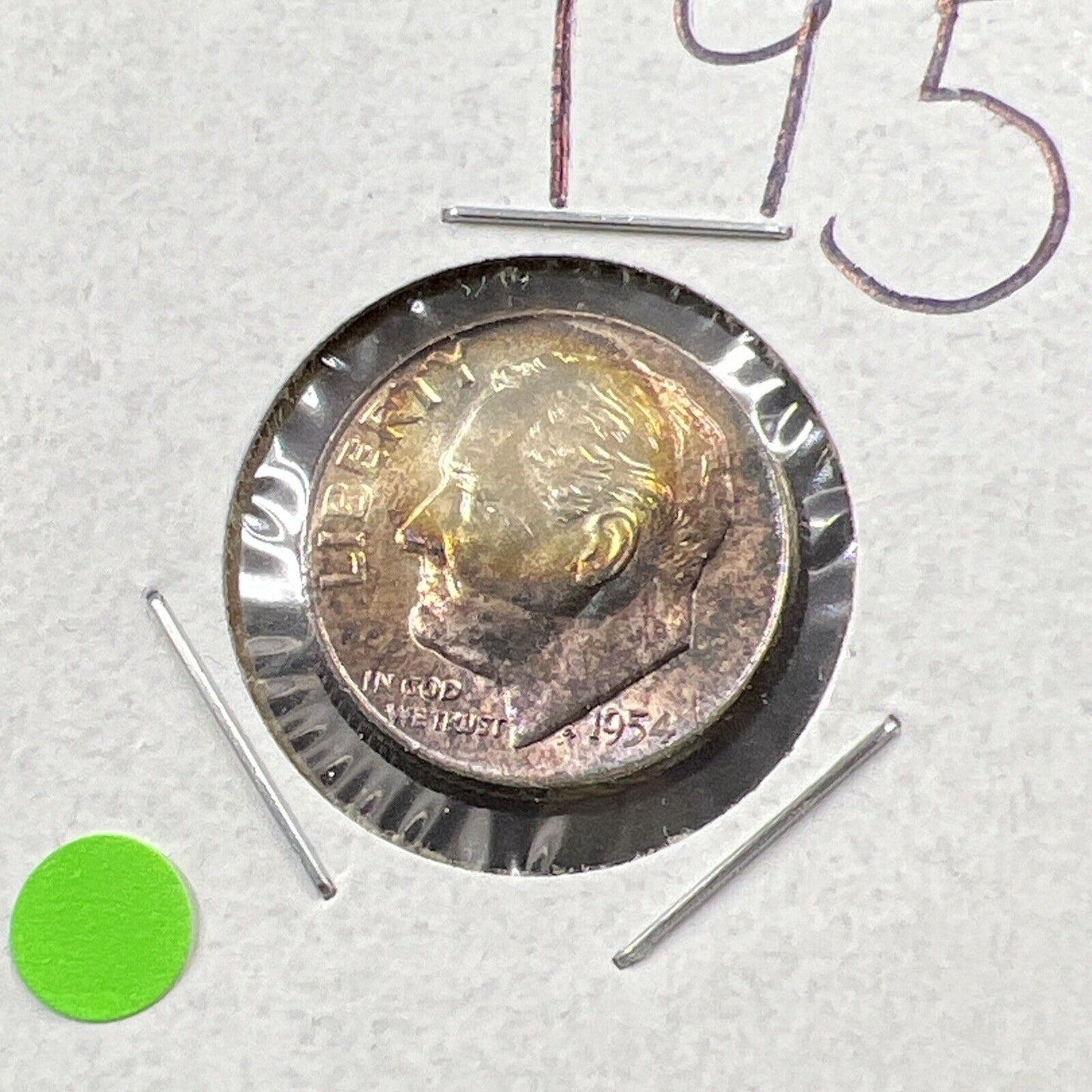 1957 P 10c Roosevelt Silver Dime Choice BU UNC PQ Nice Toning Toner SKU#G2025