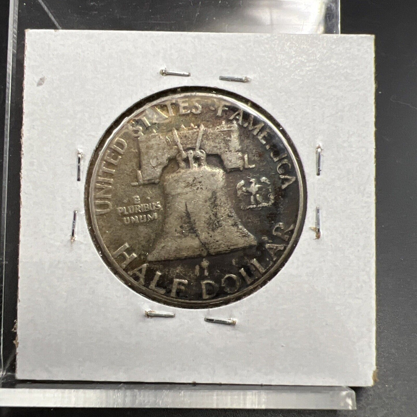 1952 P Franklin Half Dollar VF Circ Neat Toning Obverse Some Rainbow