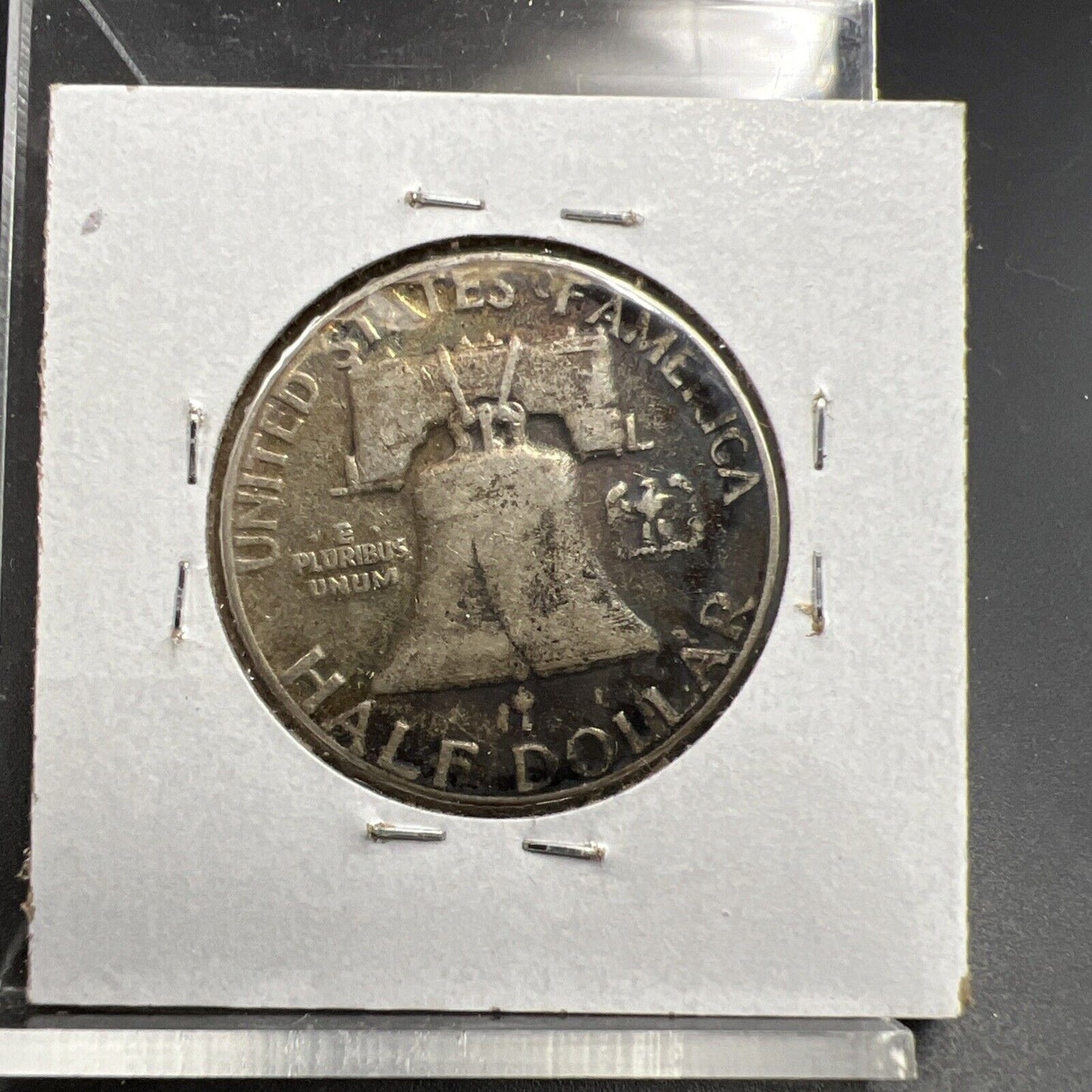 1952 P Franklin Half Dollar VF Circ Neat Toning Obverse Some Rainbow