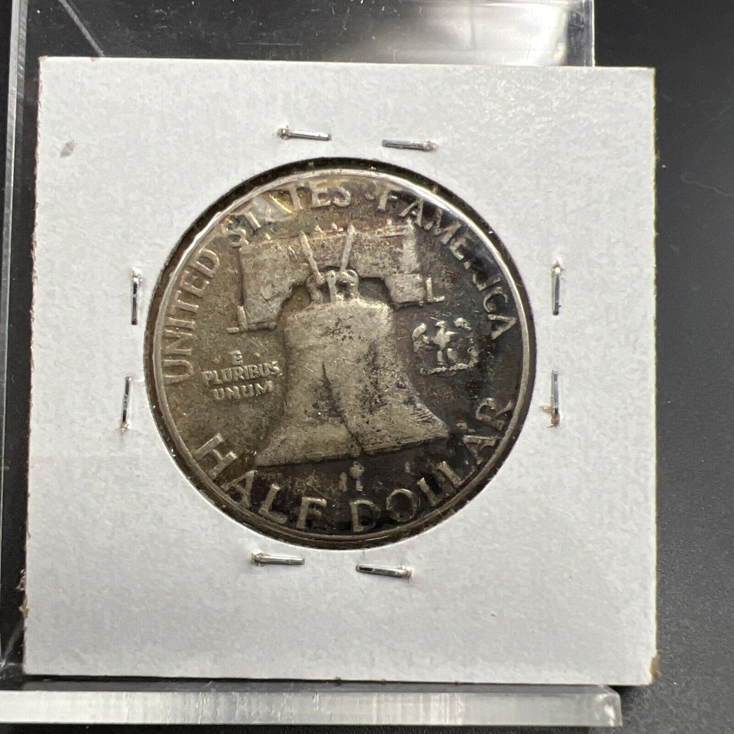 1952 P Franklin Half Dollar VF Circ Neat Toning Obverse Some Rainbow