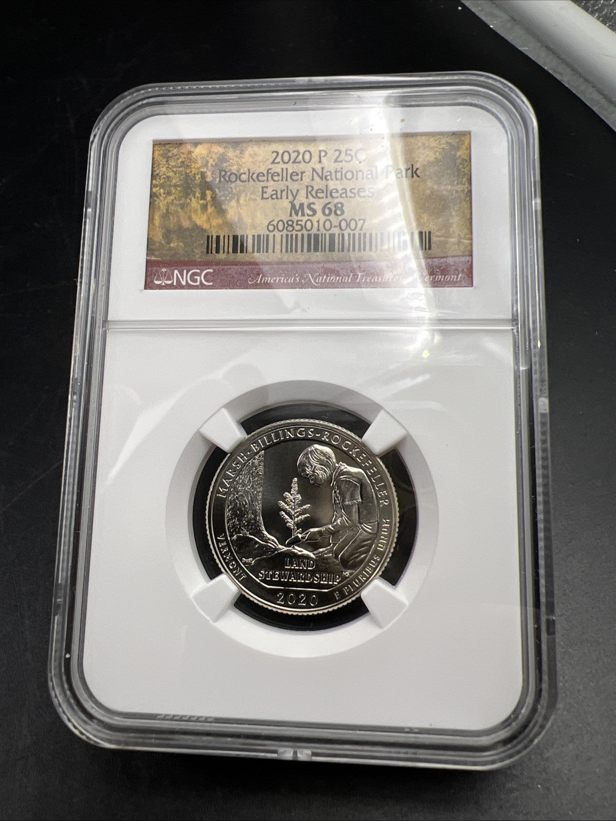 2020 P 25c Marsh Billings Rockefeller National Park Quarter ATB MS68 Gem BU