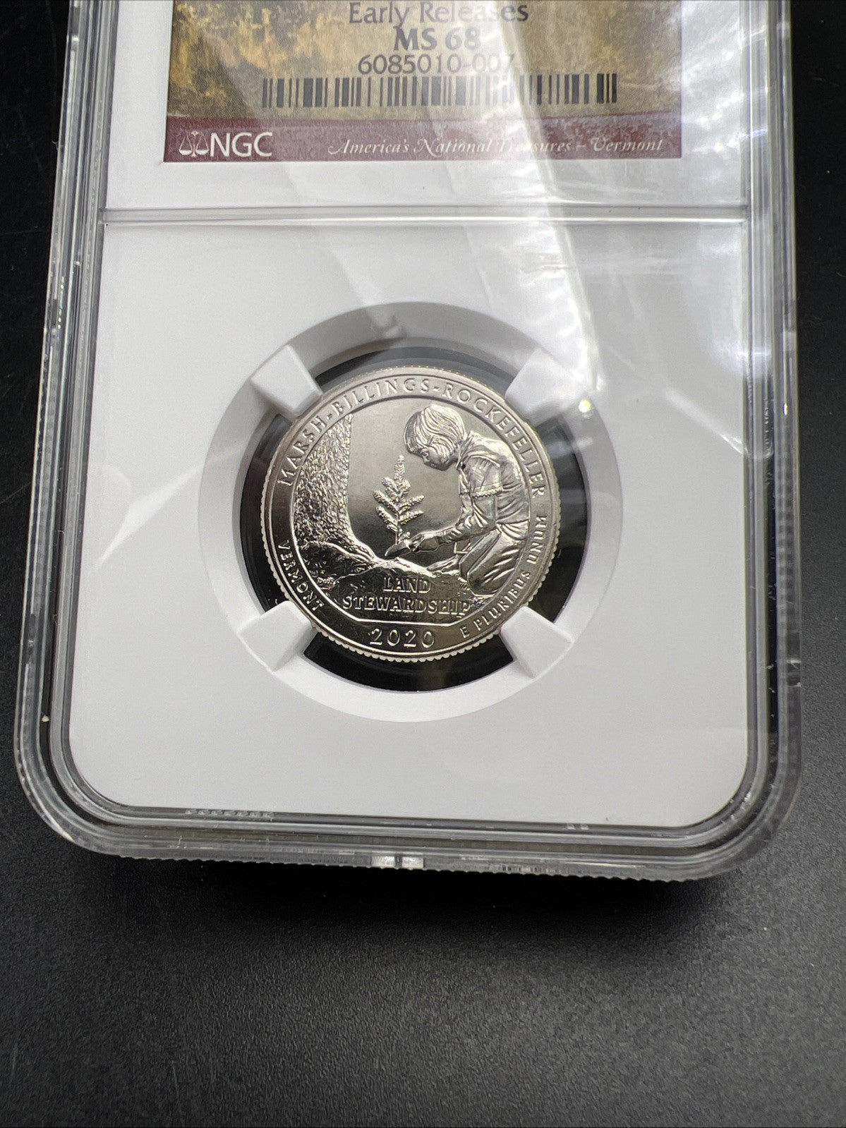 2020 P 25c Marsh Billings Rockefeller National Park Quarter ATB MS68 Gem BU