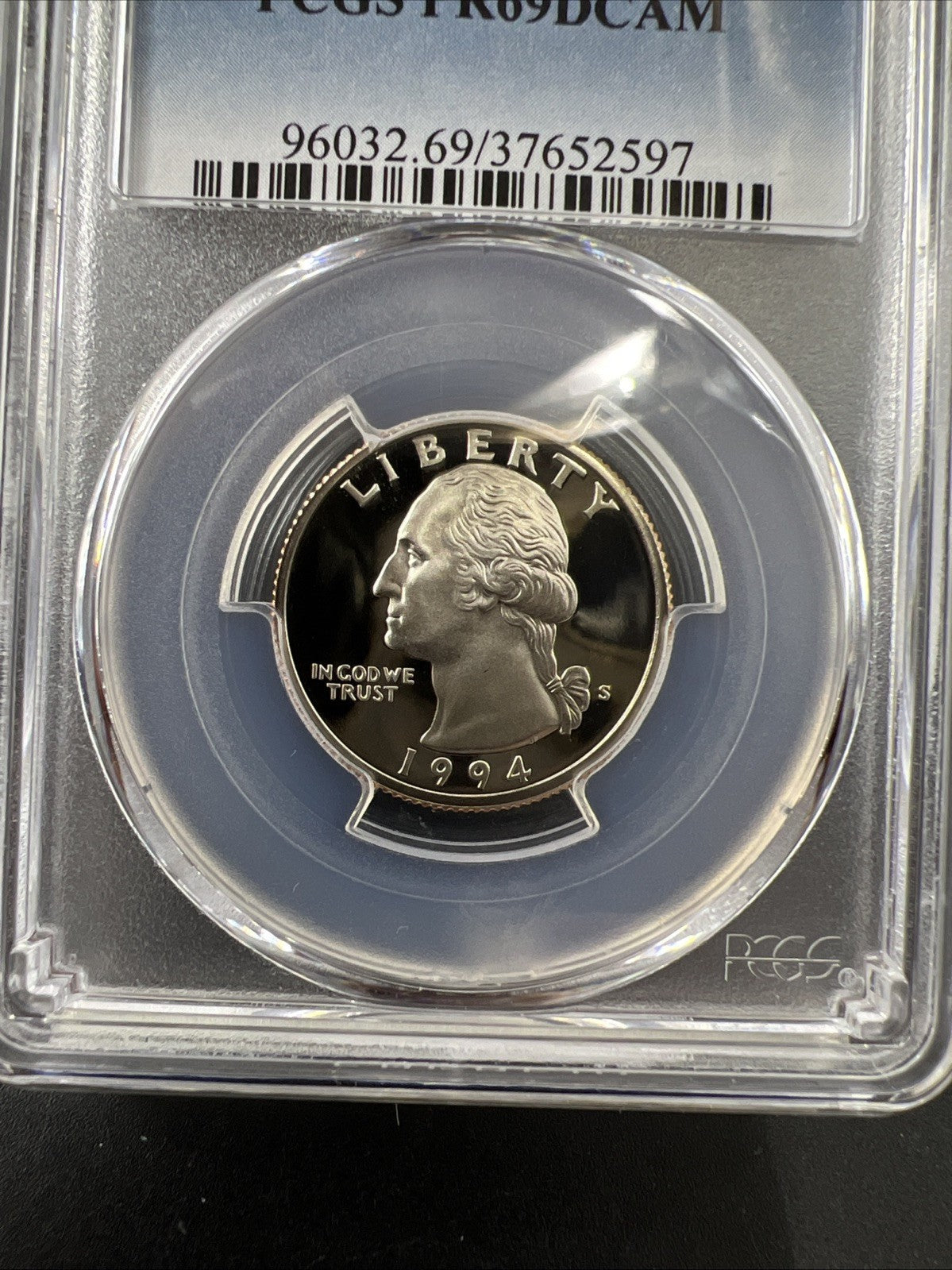 1994 S 25c Clad Copper Nickel Washington Quarter Coin PCGS PR69 DCAM #597