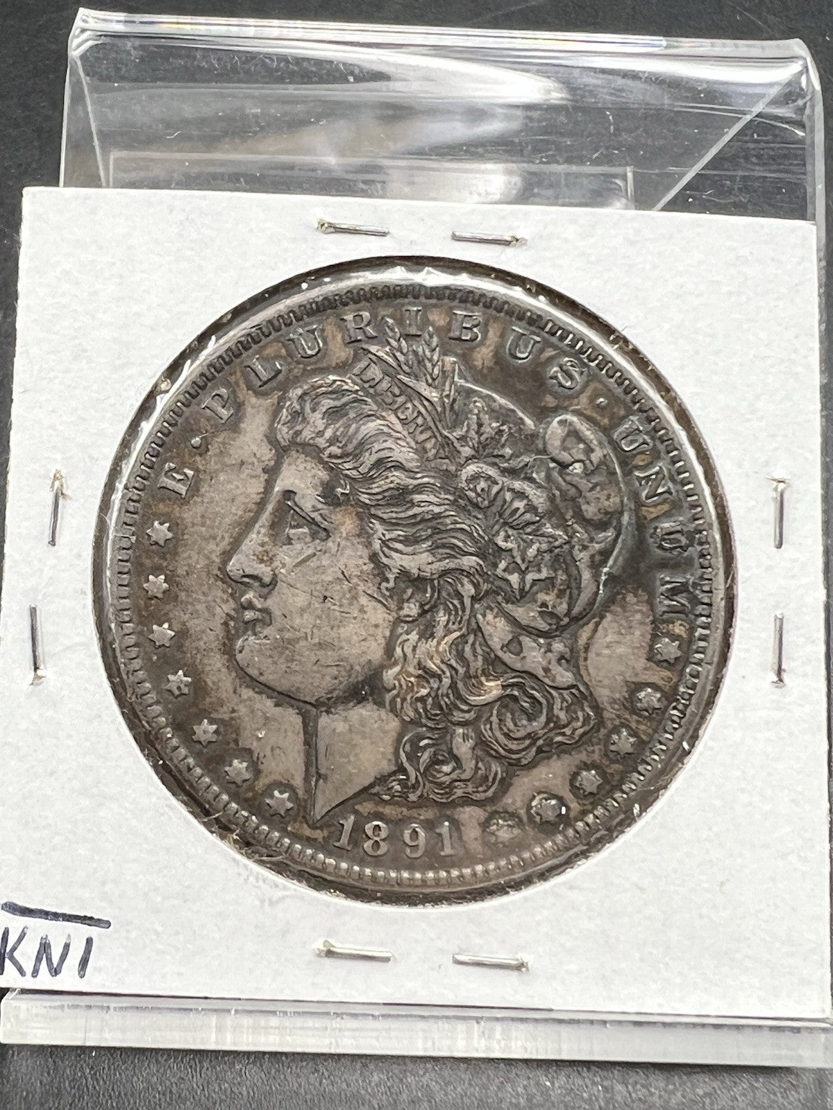 1891 CC $1 Morgan Dollar Coin Choice VF Very Fine Vam 7 Spitting Eagle Variety