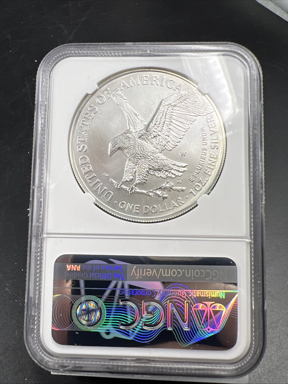 2021 W ASE Burnished American Silver Eagle MS70 T2 Type 2 NGC #024