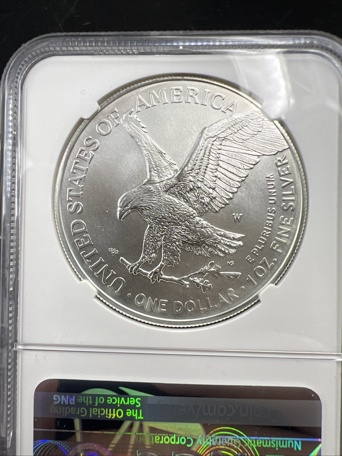 2021 W ASE Burnished American Silver Eagle MS70 T2 Type 2 NGC #024