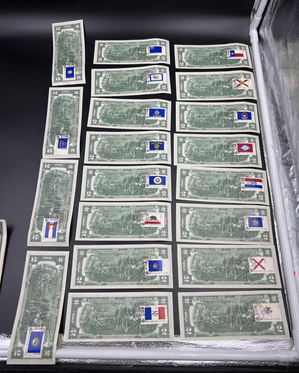 Pack of 50 Bills 1976 Postal $2 Two Dollar FRN Federal Reserve Notes UNC Atlanta