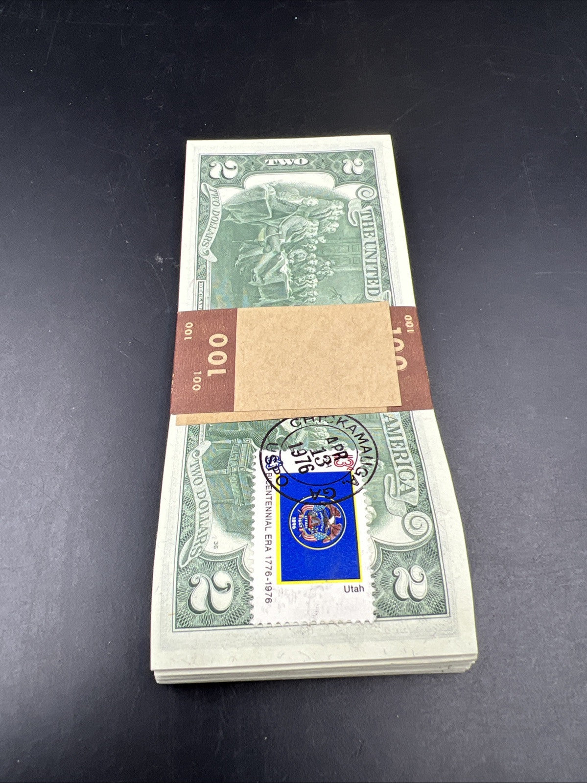 Pack of 50 Bills 1976 Postal $2 Two Dollar FRN Federal Reserve Notes UNC Atlanta