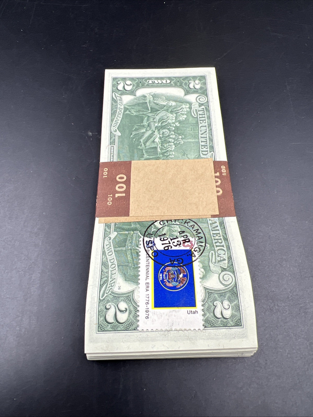 Pack of 50 Bills 1976 Postal $2 Two Dollar FRN Federal Reserve Notes UNC Atlanta