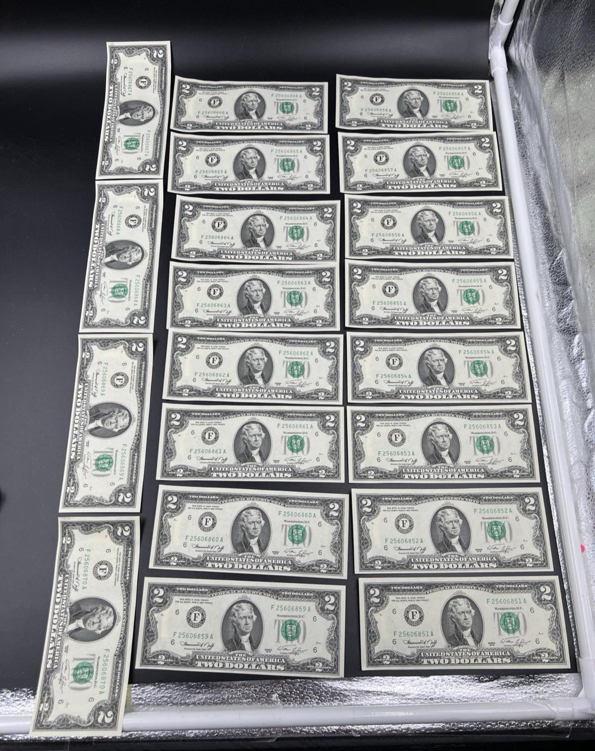 Pack of 50 Bills 1976 Postal $2 Two Dollar FRN Federal Reserve Notes UNC Atlanta