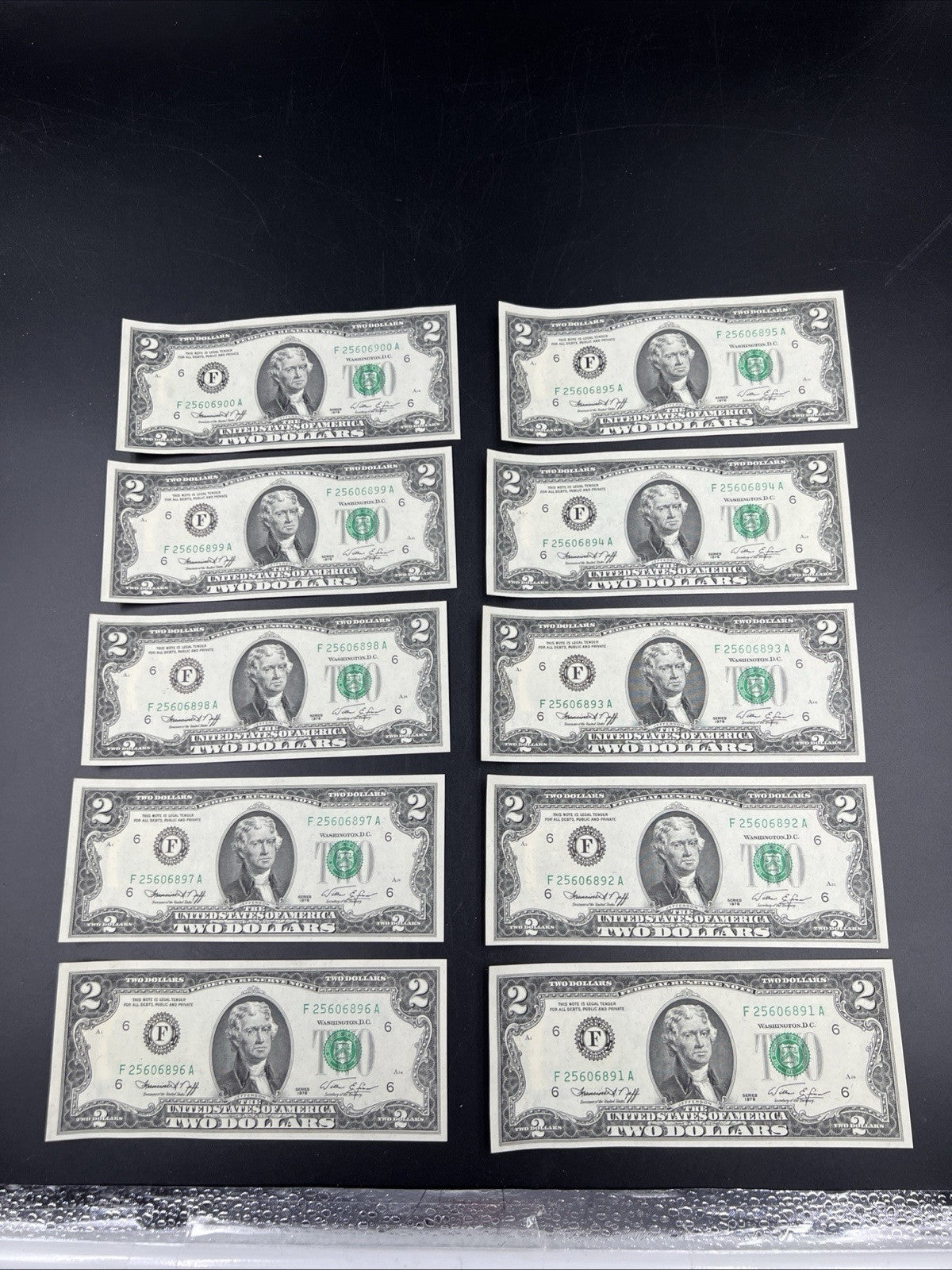 Pack of 50 Bills 1976 Postal $2 Two Dollar FRN Federal Reserve Notes UNC Atlanta