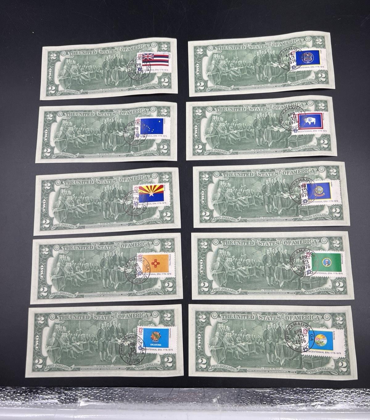 Pack of 50 Bills 1976 Postal $2 Two Dollar FRN Federal Reserve Notes UNC Atlanta