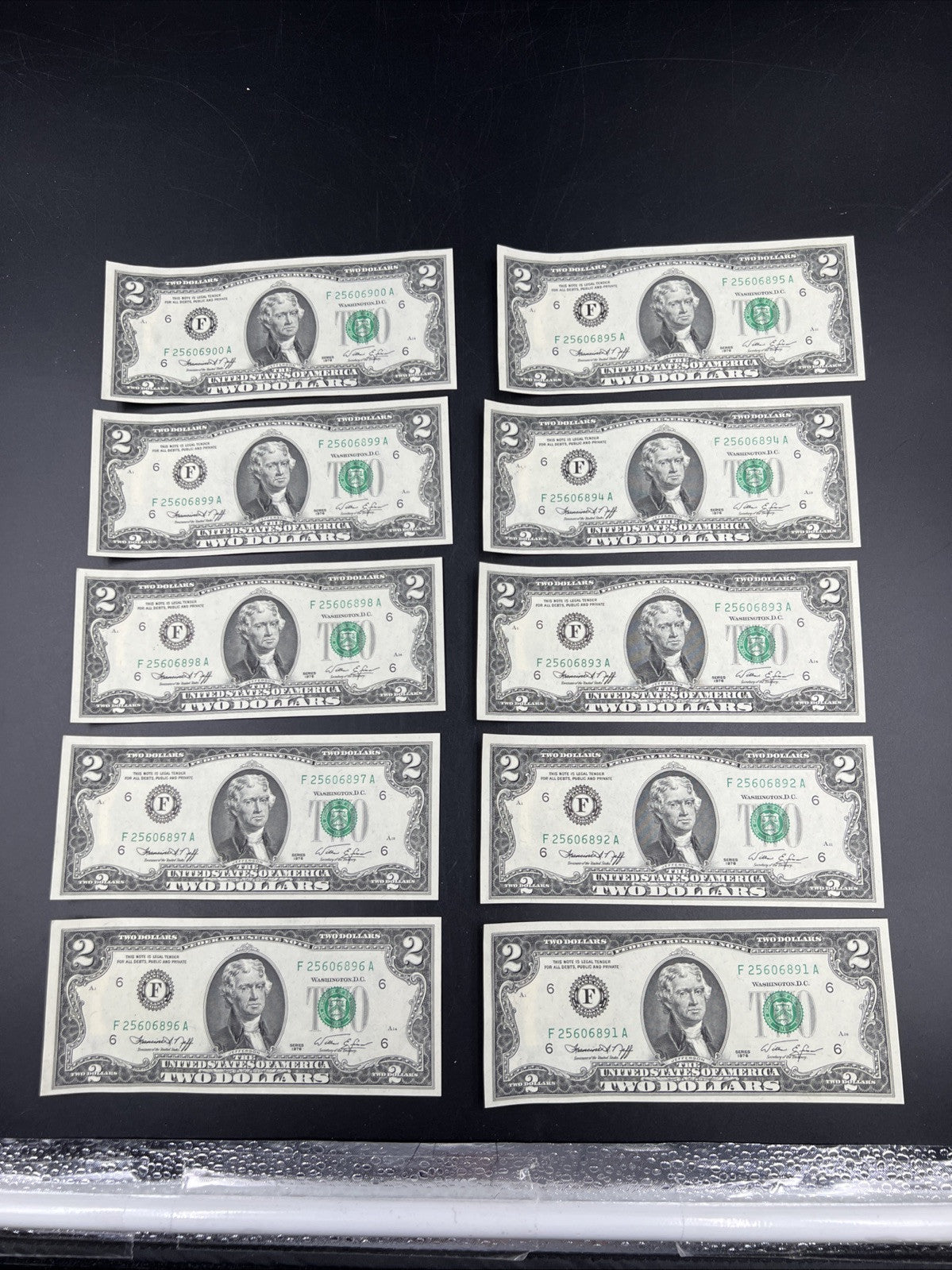 Pack of 50 Bills 1976 Postal $2 Two Dollar FRN Federal Reserve Notes UNC Atlanta