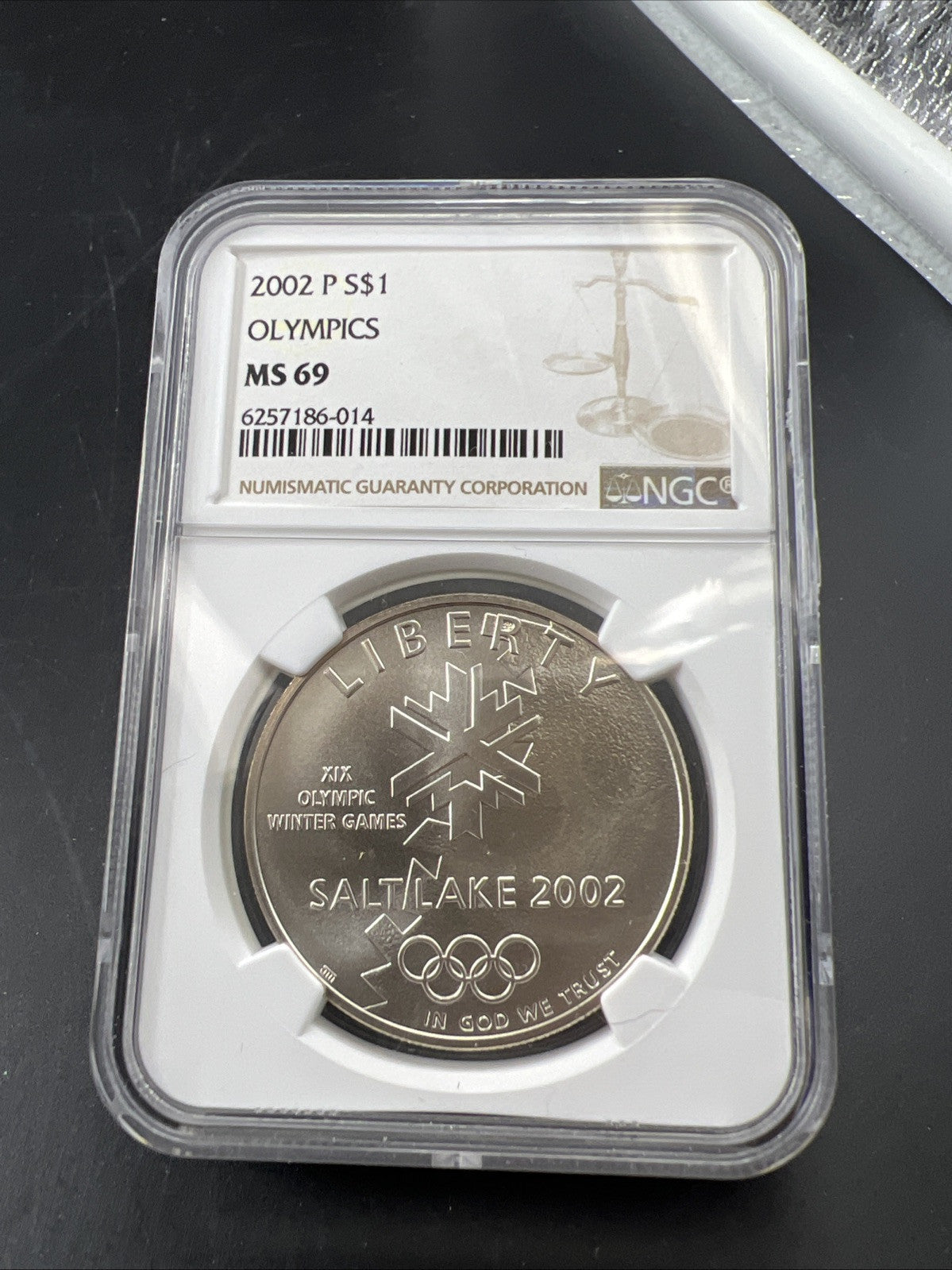 2002 P Olympics Salt Lake City Modern Commemorative Silver Dollar $1 MS 69 NGC