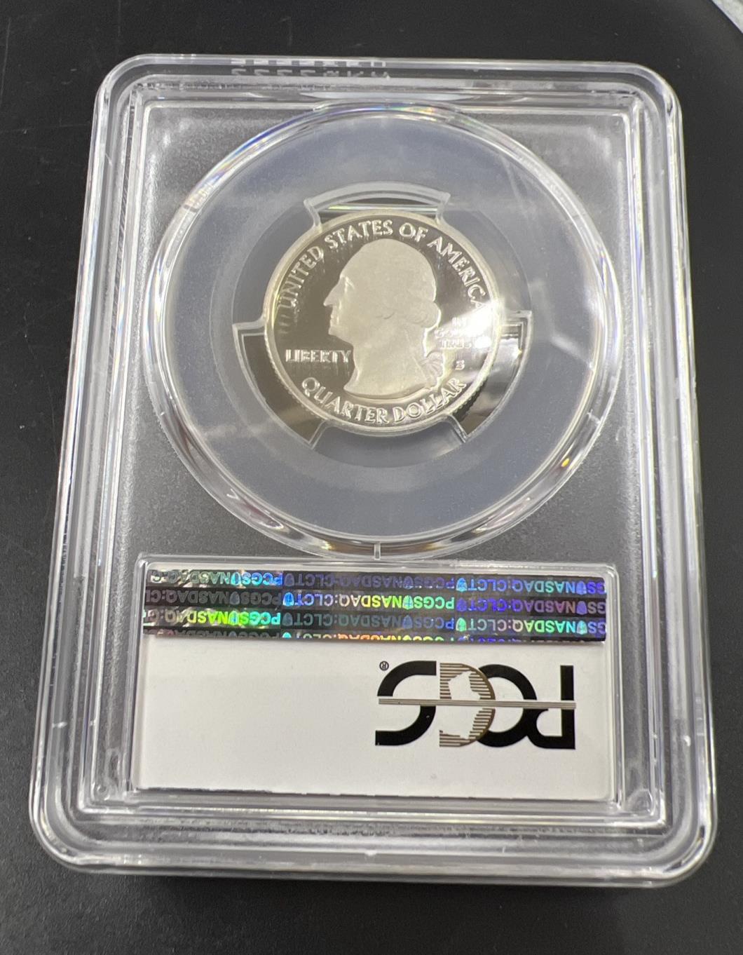 2017 S 25c Ellis Island 90% Silver ATB Park Quarter Coin PR69 DCAM PCGS