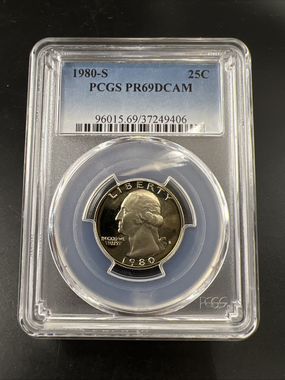 1980 S 25c Clad Copper Nickel Washington Quarter Coin PCGS PR69 DCAM #406