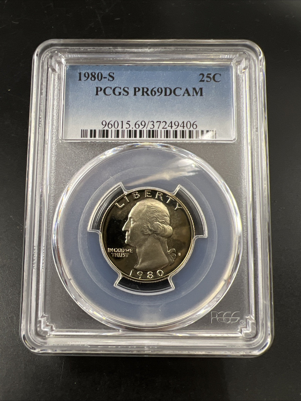 1980 S 25c Clad Copper Nickel Washington Quarter Coin PCGS PR69 DCAM #406