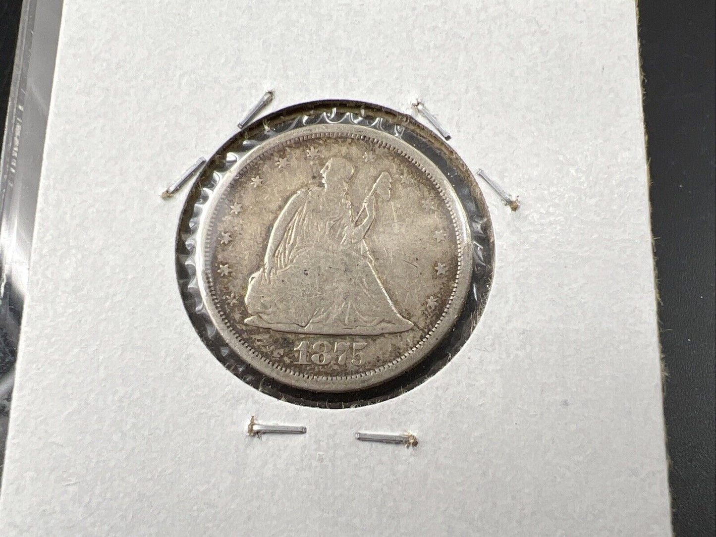 1875 S 20c US Seated Liberty Twenty Cent Piece Choice VF Very Fine Toner Reverse