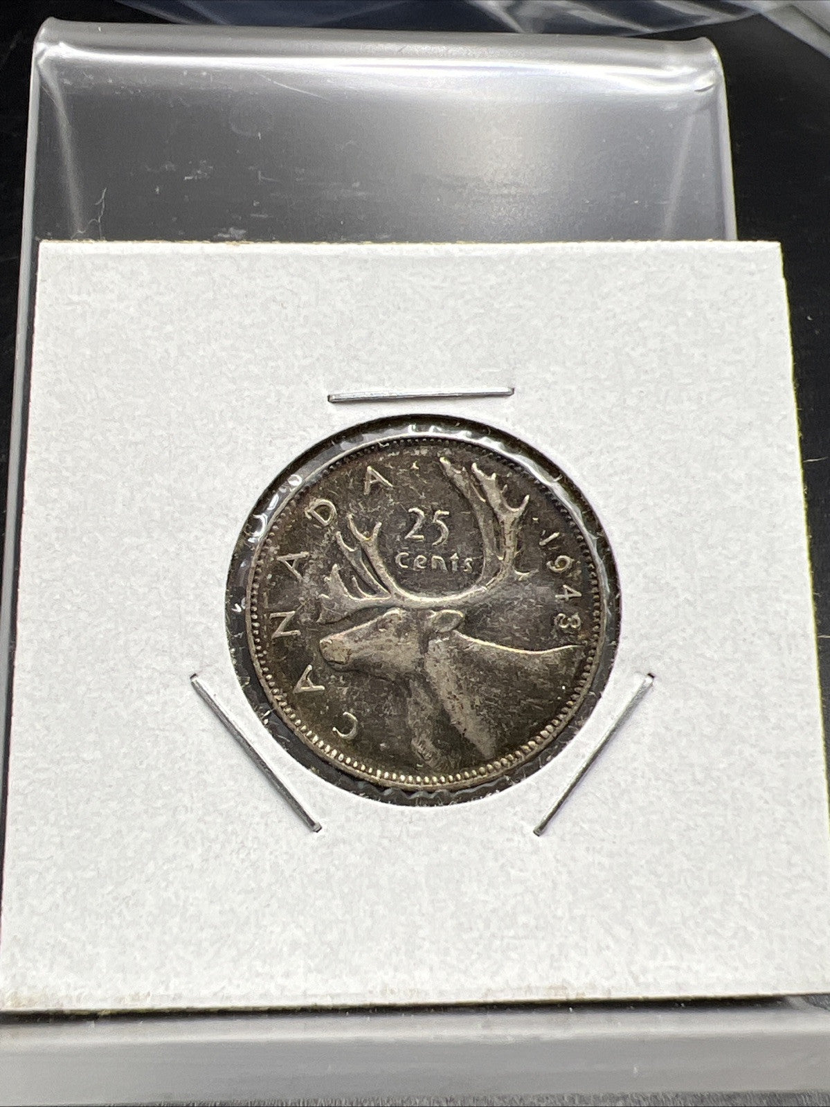 1948 25c Canada Silver Quarter Coin XF EF Extra Fine Toned