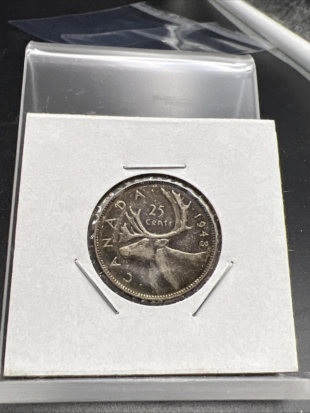 1948 25c Canada Silver Quarter Coin XF EF Extra Fine Toned