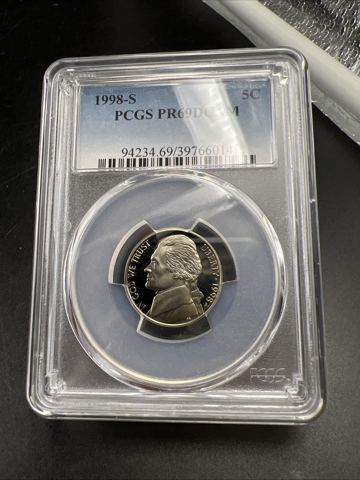 1998 S 5c Jefferson Nickel PCGS PR69 Gem Proof Certified #14