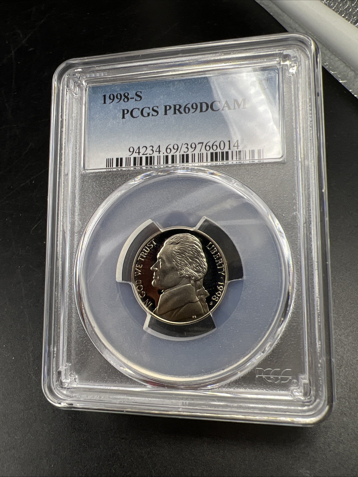 1998 S 5c Jefferson Nickel PCGS PR69 Gem Proof Certified #14