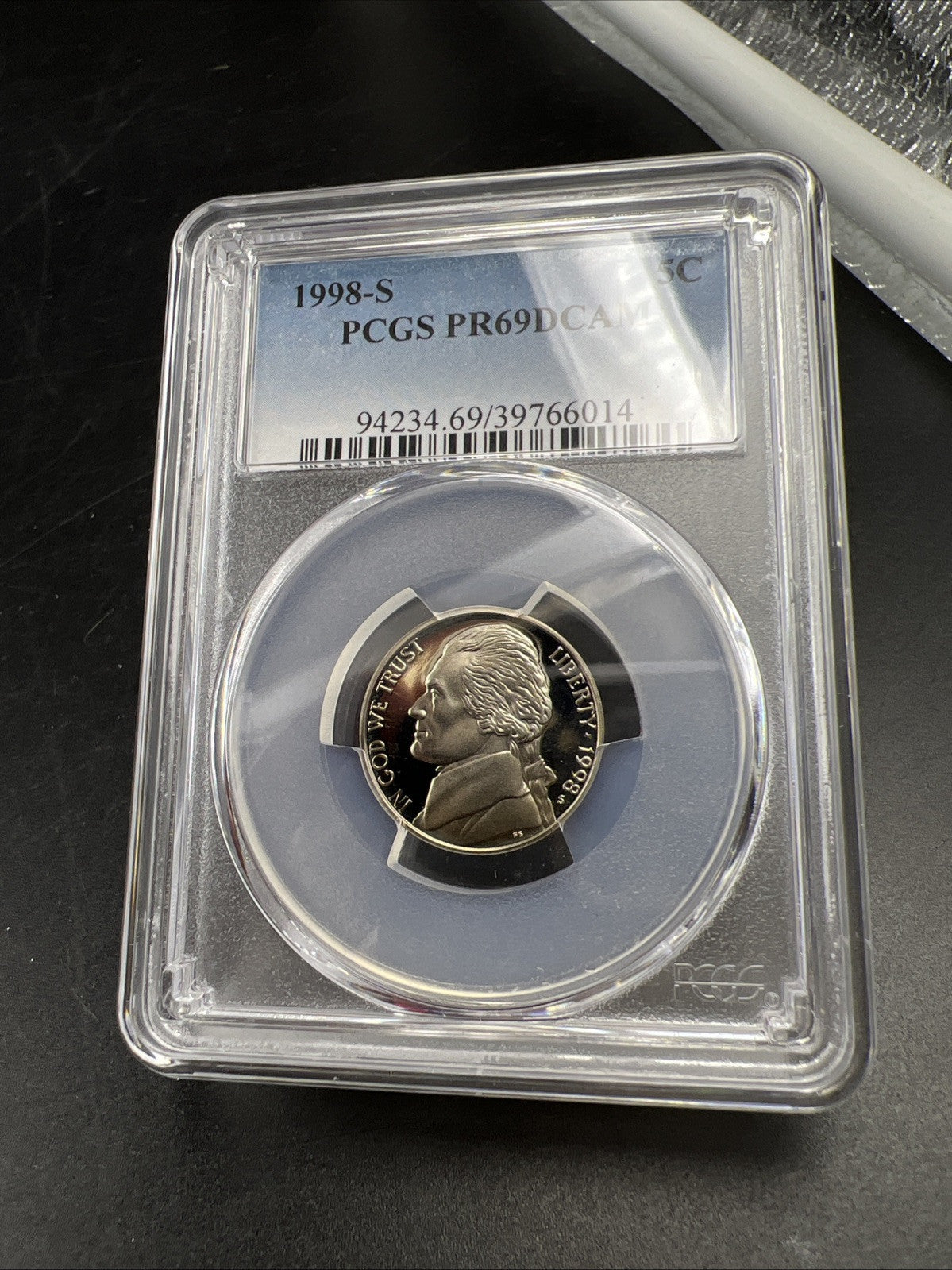 1998 S 5c Jefferson Nickel PCGS PR69 Gem Proof Certified #14