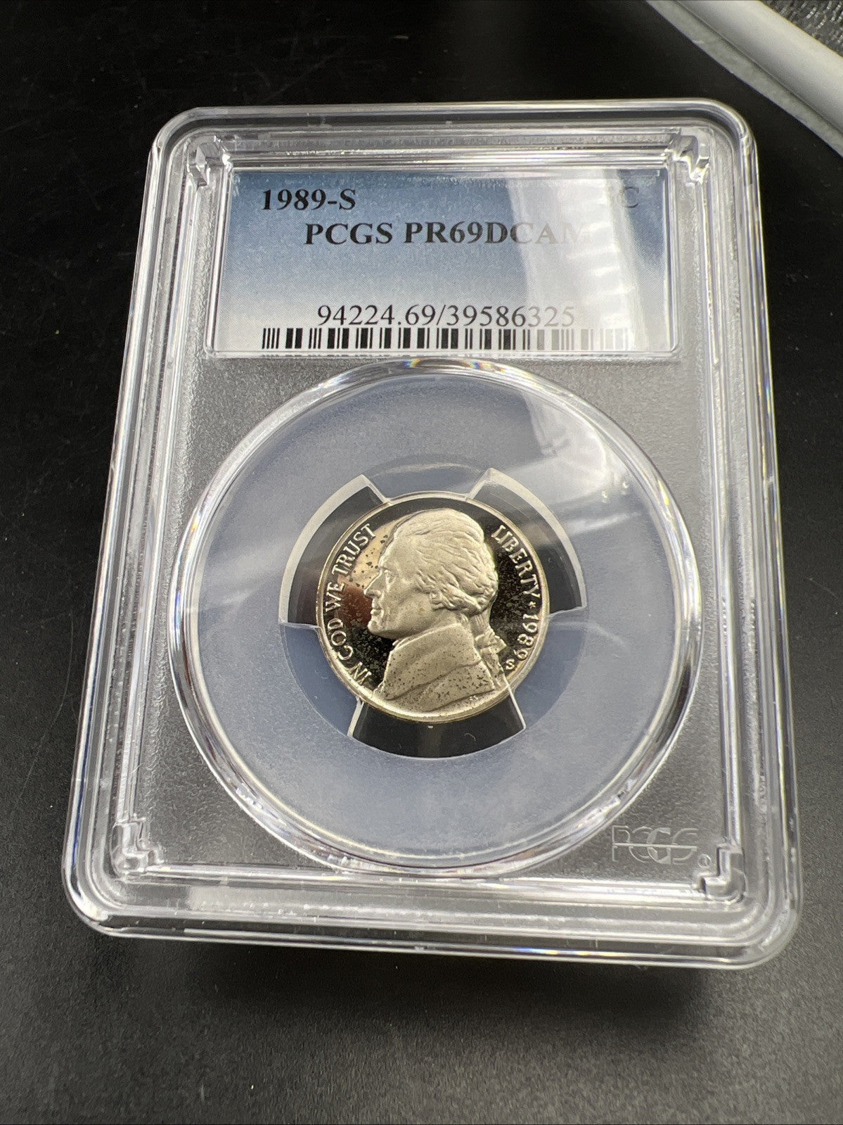 1989 S 5c Jefferson Nickel PCGS PR69 Gem Proof Certified #25