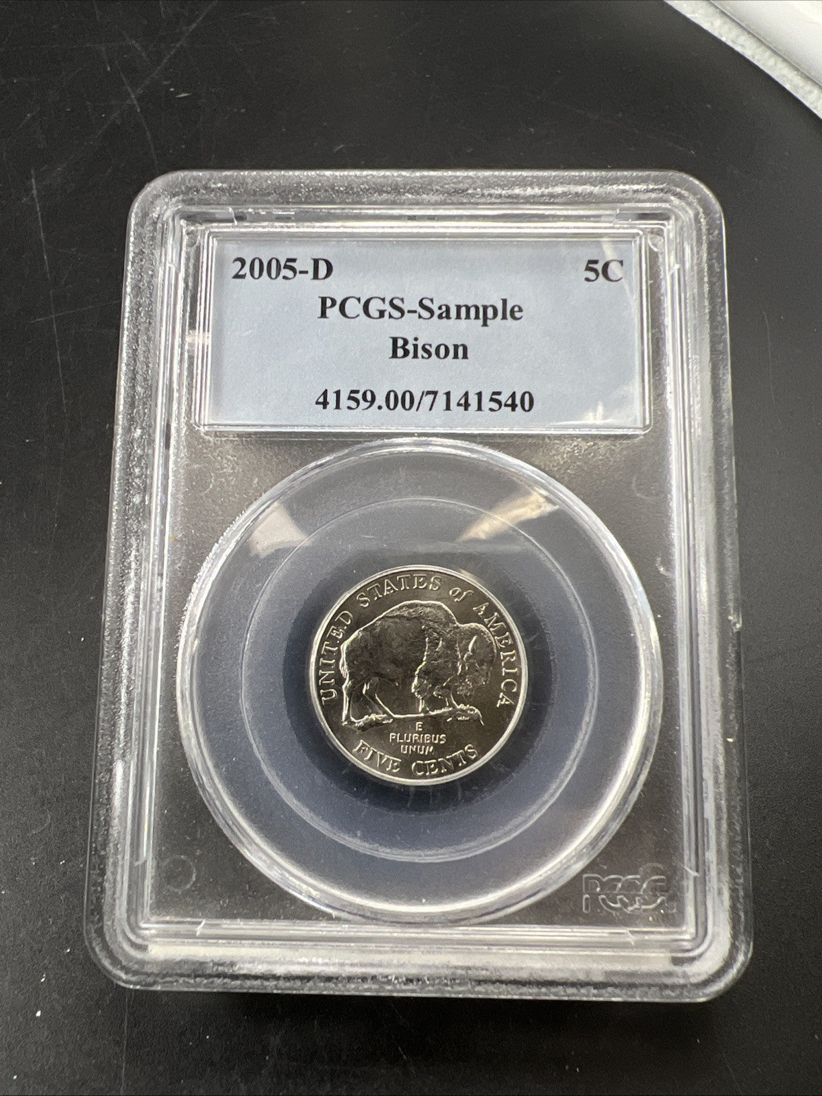 2005-D Nickel Bison PCGS Sample Slab Nice Condition