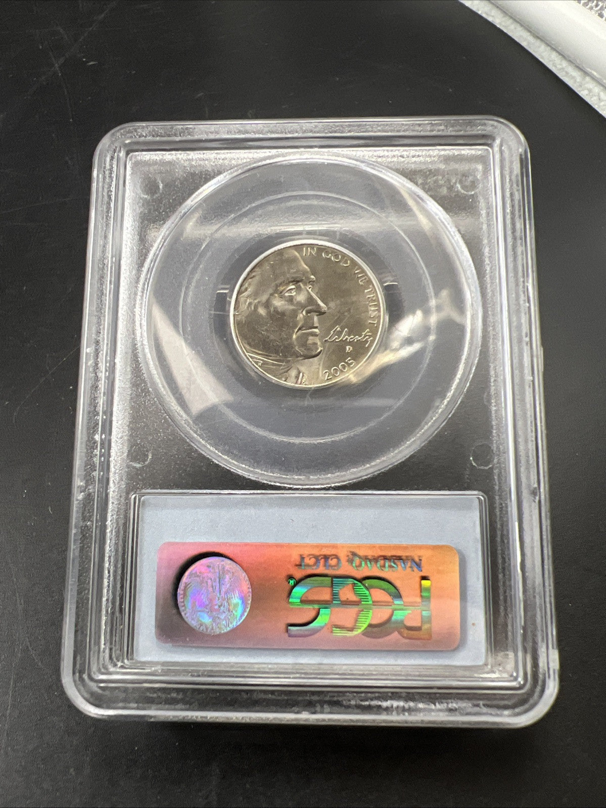 2005-D Nickel Bison PCGS Sample Slab Nice Condition