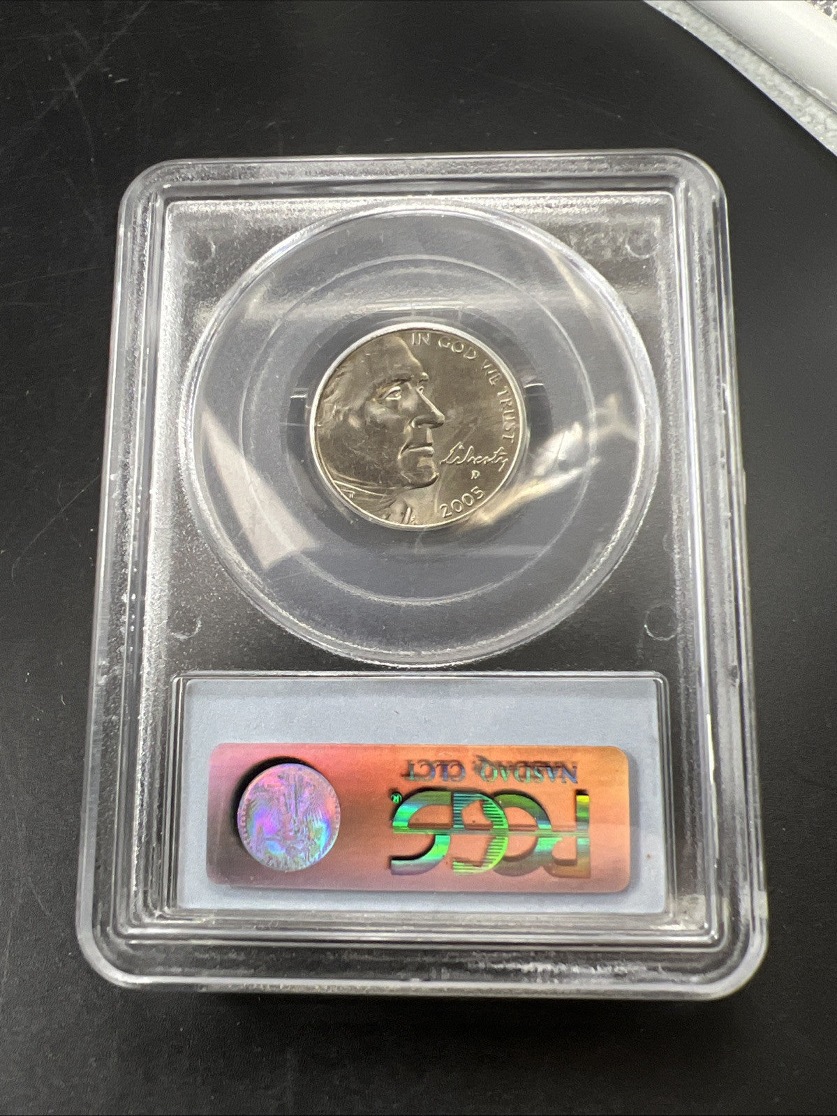 2005-D Nickel Bison PCGS Sample Slab Nice Condition